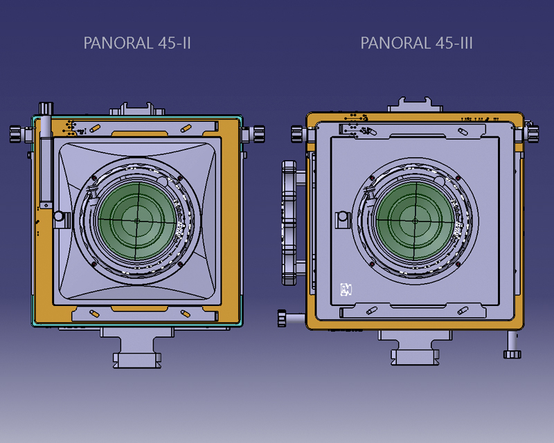 Catia Software Panoral 45 Ver.III vs Panoral 45-II front view