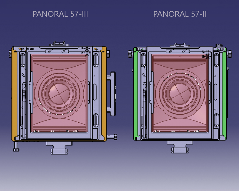 Catia Software Panoral 57 Ver.III vs Panoral 57-II back view