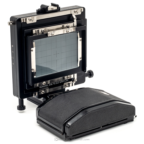 ALVANDI Panoral 679-SW or Panoral 679, 2x3 Graflok ground glass and Wista 6x9 back roll
