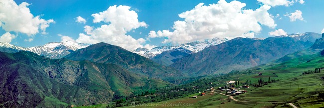 Alborz mountain range in Alamut, رشته کوه البرز در الموت